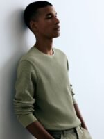 H&M Slim Fit Waffled Jersey Top