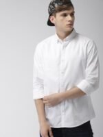 Harvard Men White Regular Fit Solid Sustainable Casual Shirt