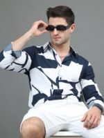 HERE&NOW Abstract Printed Slim Fit Casual Shirt