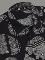 HERE&NOW Black Slim Fit Paisley Printed Casual Shirt