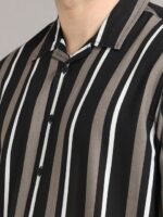 HERE&NOW Black Striped Casual Shirt