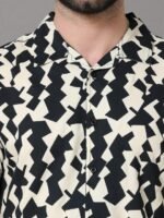 HERE&NOW Men Black Slim Fit Printed Casual Shirt