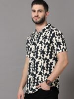 HERE&NOW Men Black Slim Fit Printed Casual Shirt