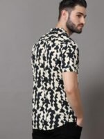 HERE&NOW Men Black Slim Fit Printed Casual Shirt
