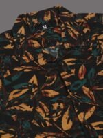 HERE&NOW Men Black Slim Fit Tropical Printed Casual Shirt