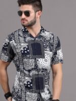 HERE&NOW Men Blue Slim Fit Printed Casual Shirt