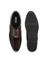 HERE&NOW Men Brown Textured Formal Oxfords