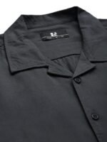 HERE&NOW Men Charcoal Slim Fit Opaque Casual Shirt