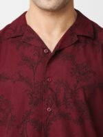 HERE&NOW Men Floral Printed Pure Cotton Slim Fit Casual Shirt