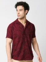 HERE&NOW Men Floral Printed Pure Cotton Slim Fit Casual Shirt