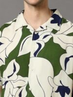 HERE&NOW Men Green Slim Fit Printed Casual Shirt