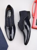 HERE&NOW Men Navy Blue Round Toe Formal Oxfords