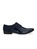 HERE&NOW Men Navy Blue Round Toe Formal Oxfords