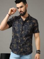 HERE&NOW Men Slim Fit Floral Printed Casual Shirt