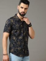 HERE&NOW Men Slim Fit Floral Printed Casual Shirt