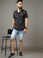 HERE&NOW Men Slim Fit Floral Printed Casual Shirt