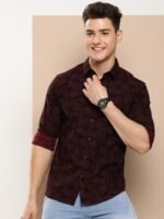 HERE&NOW Men Slim Fit Geometric Printed Casual Shirt