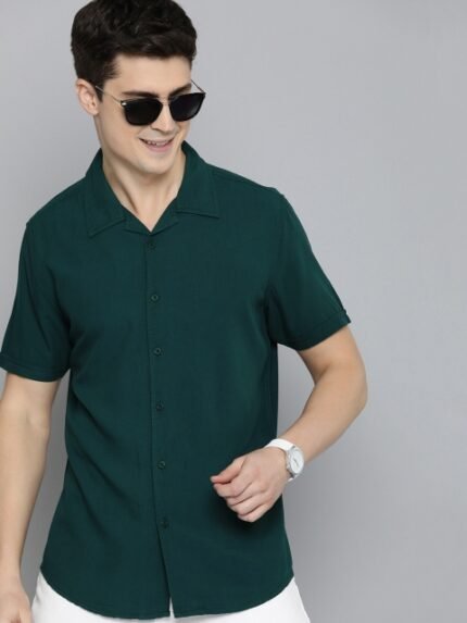 HERE&NOW Men Slim Fit Opaque Casual Shirt