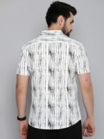 HERE&NOW Men Slim Fit Opaque Striped Cotton Casual Shirt
