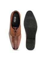 HERE&NOW Men Tan Brown Textured Formal Oxfords