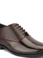 HERE&NOW Men Textured Formal Oxford Shoes