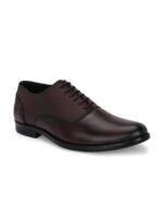 HERE&NOW Men Textured Round Toe Leather Formal Oxfords