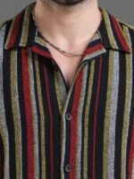 HERE&NOW Slim Fit Multi Striped Cotton Casual Shirt