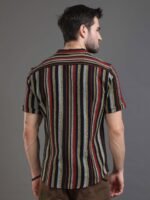 HERE&NOW Slim Fit Multi Striped Cotton Casual Shirt