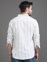 HERE&NOW Slim Fit Vertical Striped Cotton Casual Shirt