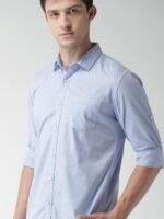 HIGHLANDER Men Blue Slim Fit Casual Shirt