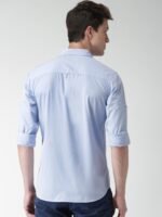 HIGHLANDER Men Blue Slim Fit Casual Shirt