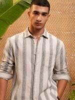 HIGHLANDER Men Opaque Striped Casual Shirt