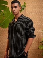 HIGHLANDER Men Opaque Striped Casual Shirt
