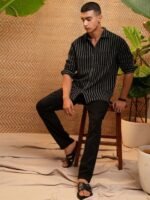 HIGHLANDER Men Opaque Striped Casual Shirt