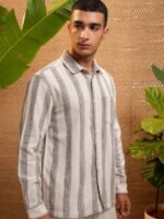 HIGHLANDER Men Opaque Striped Casual Shirt