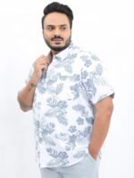 HIGHLANDER Men Plus Size Slim Fit Floral Printed Casual Shirt