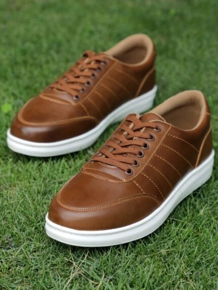 HIGHLANDER Men PU Lace-Up Sneakers