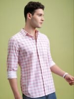 HIGHLANDER Men Slim Fit Gingham Checks Opaque Checked Casual Shirt