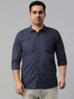 Highlander Navy Slim Fit Casual Shirt