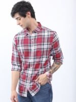 HIGHLANDER Slim Fit Tartan Checks Checked Casual Shirt