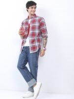 HIGHLANDER Slim Fit Tartan Checks Checked Casual Shirt