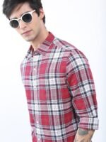 HIGHLANDER Slim Fit Tartan Checks Checked Casual Shirt