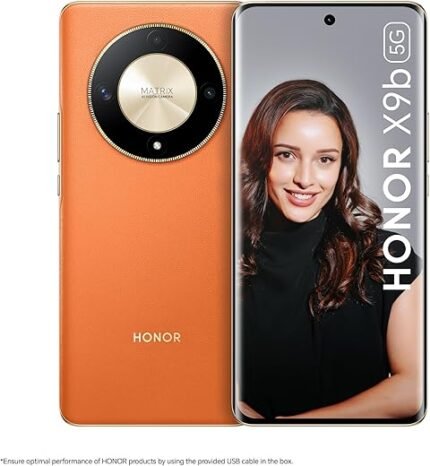 HONOR X9b 5G (Sunrise Orange, 8GB + 256GB) | India's First Ultra-Bounce Anti-Drop Curved AMOLED Display | 5800mAh Battery | 108MP Primary Camera | without Charger