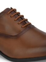 House of Pataudi Men Formal Genuine Leather Oxfords Shoes