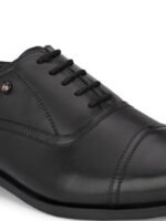 House of Pataudi Men Genuine Leather Lace-Up Formal Oxfords