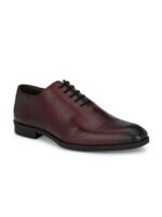 House of Pataudi Men Leather Formal Oxfords Shoes