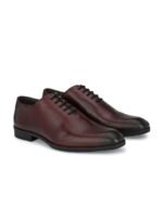 House of Pataudi Men Leather Formal Oxfords Shoes