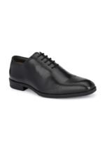 House of Pataudi Men Leather Formal Oxfords Shoes