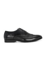 House of Pataudi Men Textured Formal Oxford Shoes