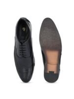 House of Pataudi Men Textured Formal Oxford Shoes